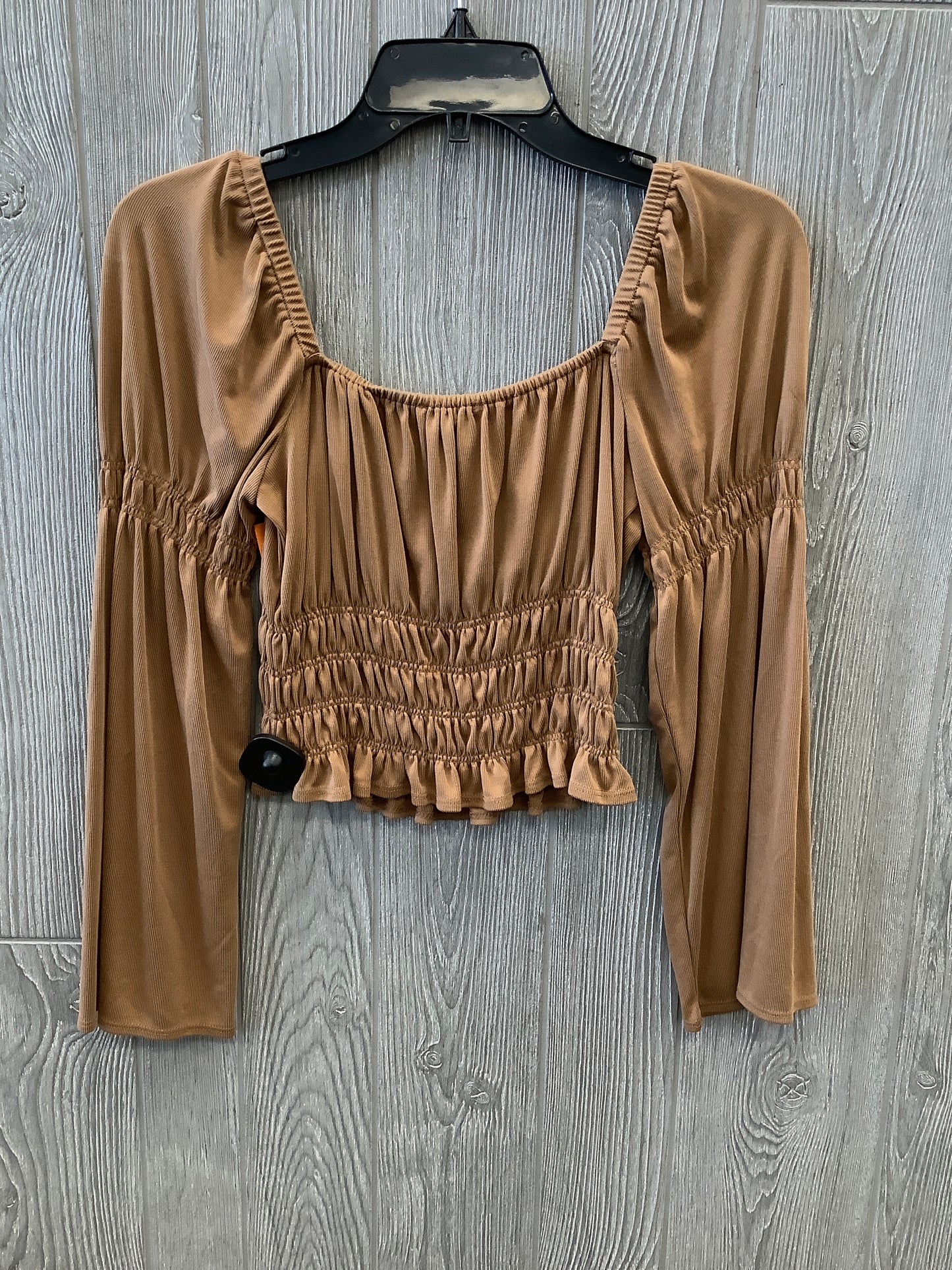 Top Long Sleeve By Clothes Mentor In Brown, Size: S