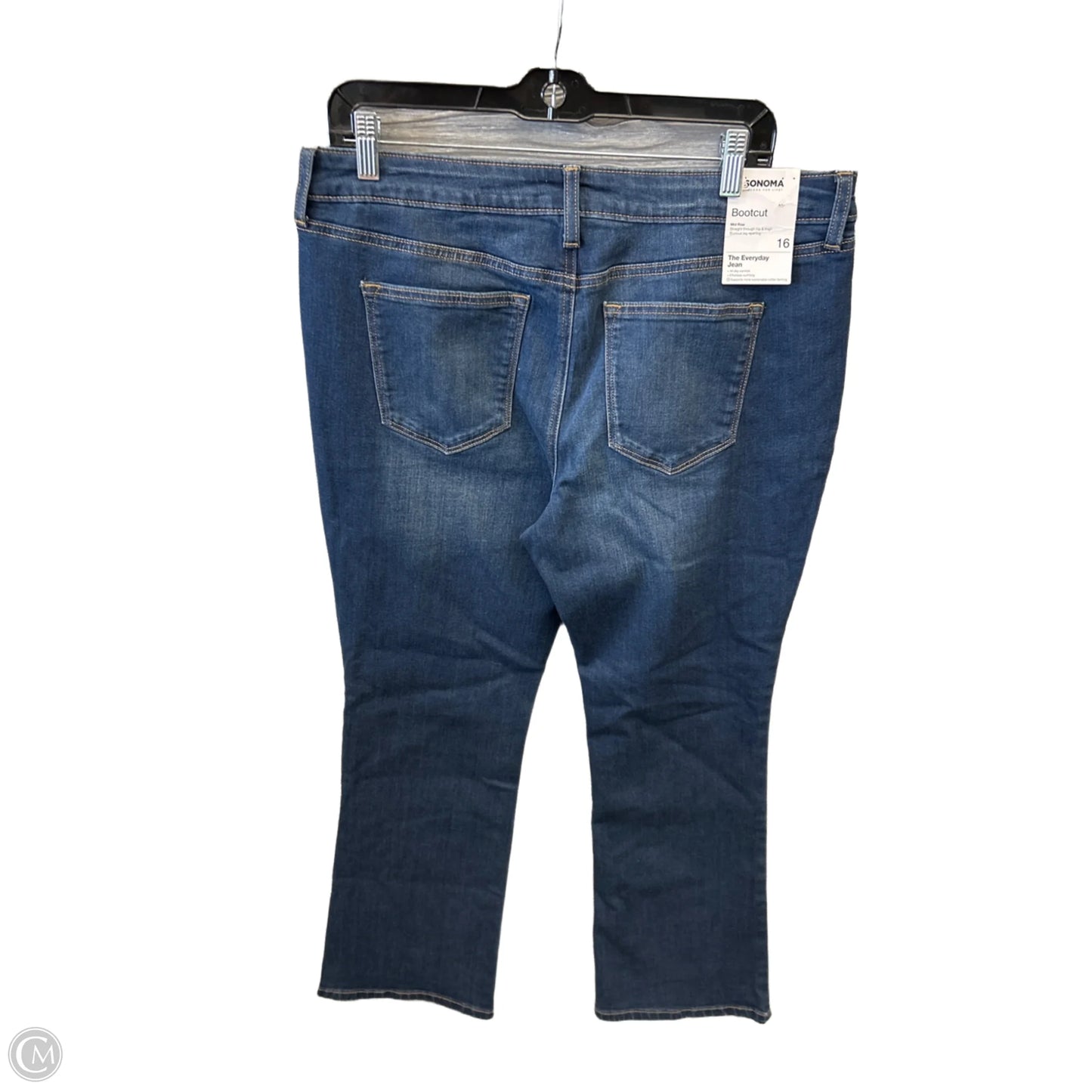 Jeans Boot Cut By Sonoma In Blue Denim, Size: 16