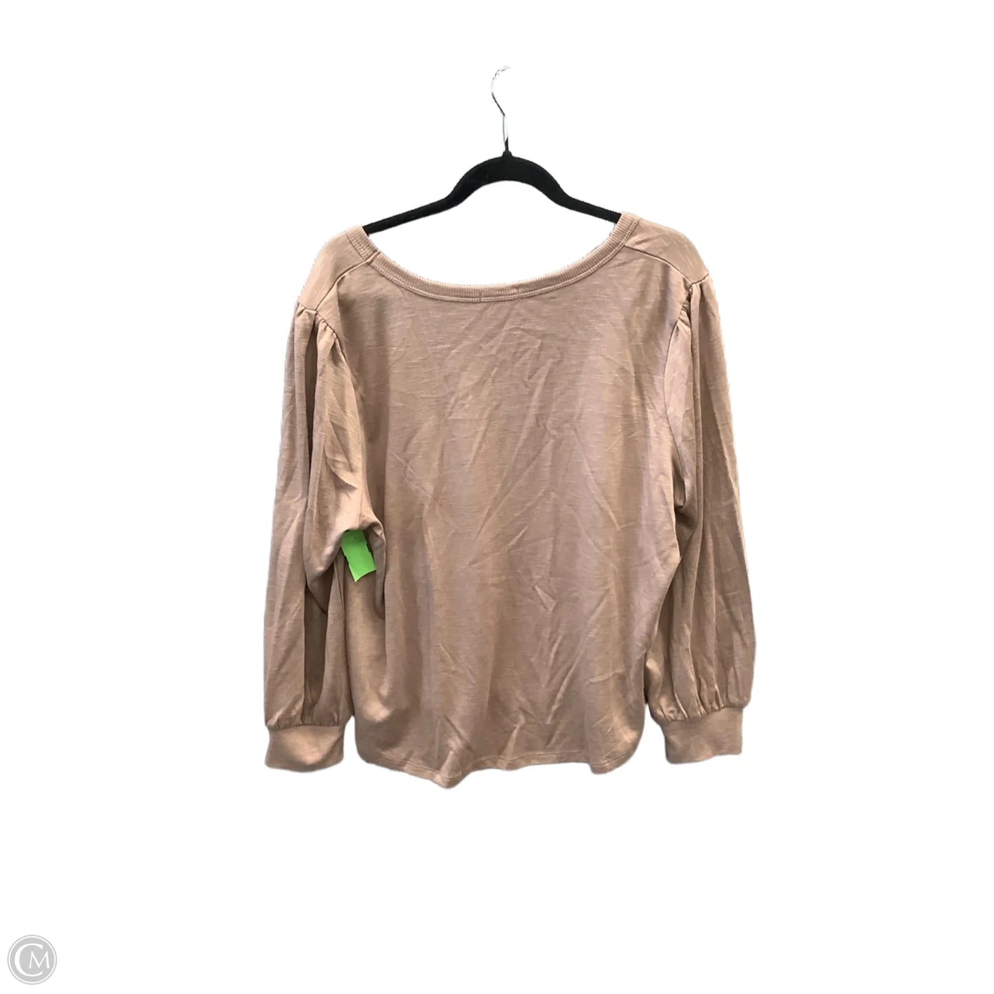 Top Long Sleeve By Falls Creek In Brown, Size: 2x