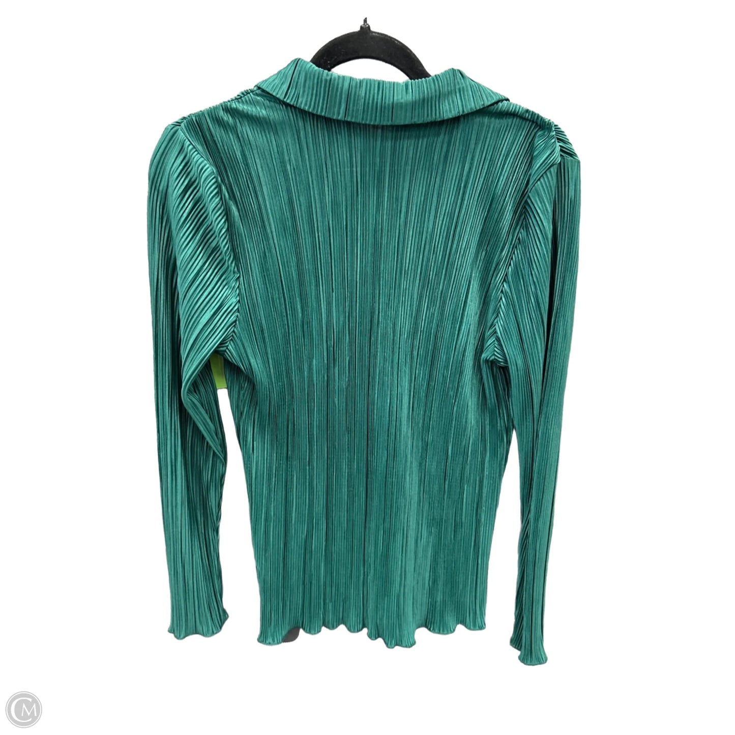Blouse Long Sleeve By Clothes Mentor In Green, Size: S