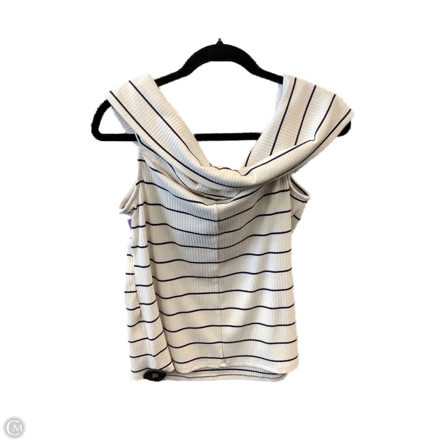 Top Short Sleeve By A New Day In Striped Pattern, Size: Xl