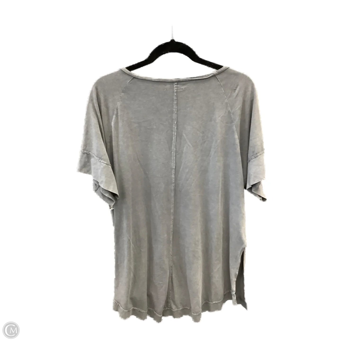Top Short Sleeve By Mustard Seed In Grey, Size: S