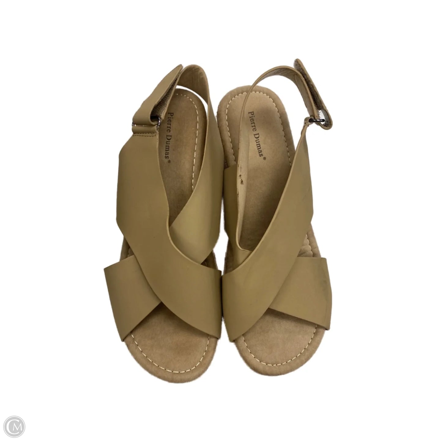 Sandals Heels Wedge By Pierre Dumas In Beige, Size: 9