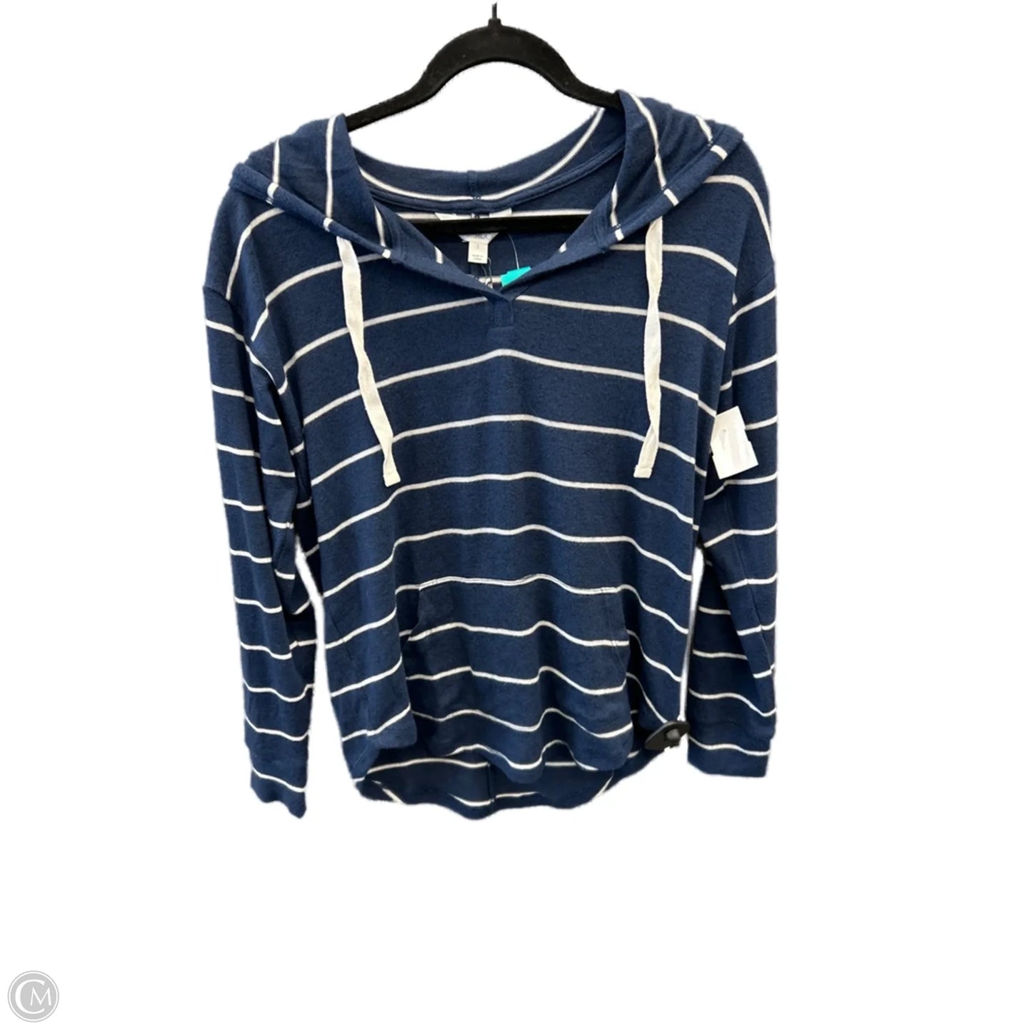 Sweatshirt Hoodie By Market & Spruce In Striped Pattern, Size: S