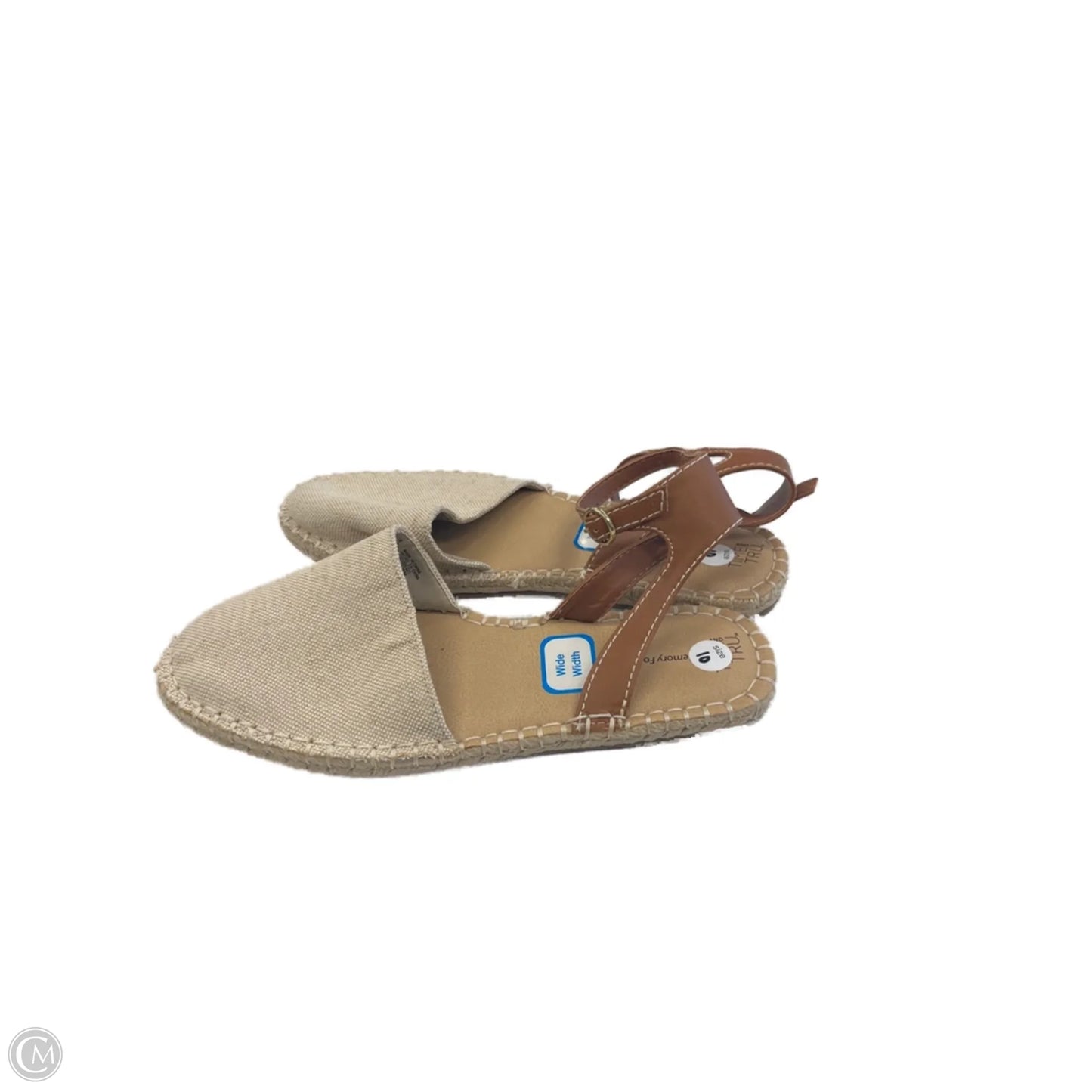 Sandals Flats By Time And Tru In Beige, Size: 10