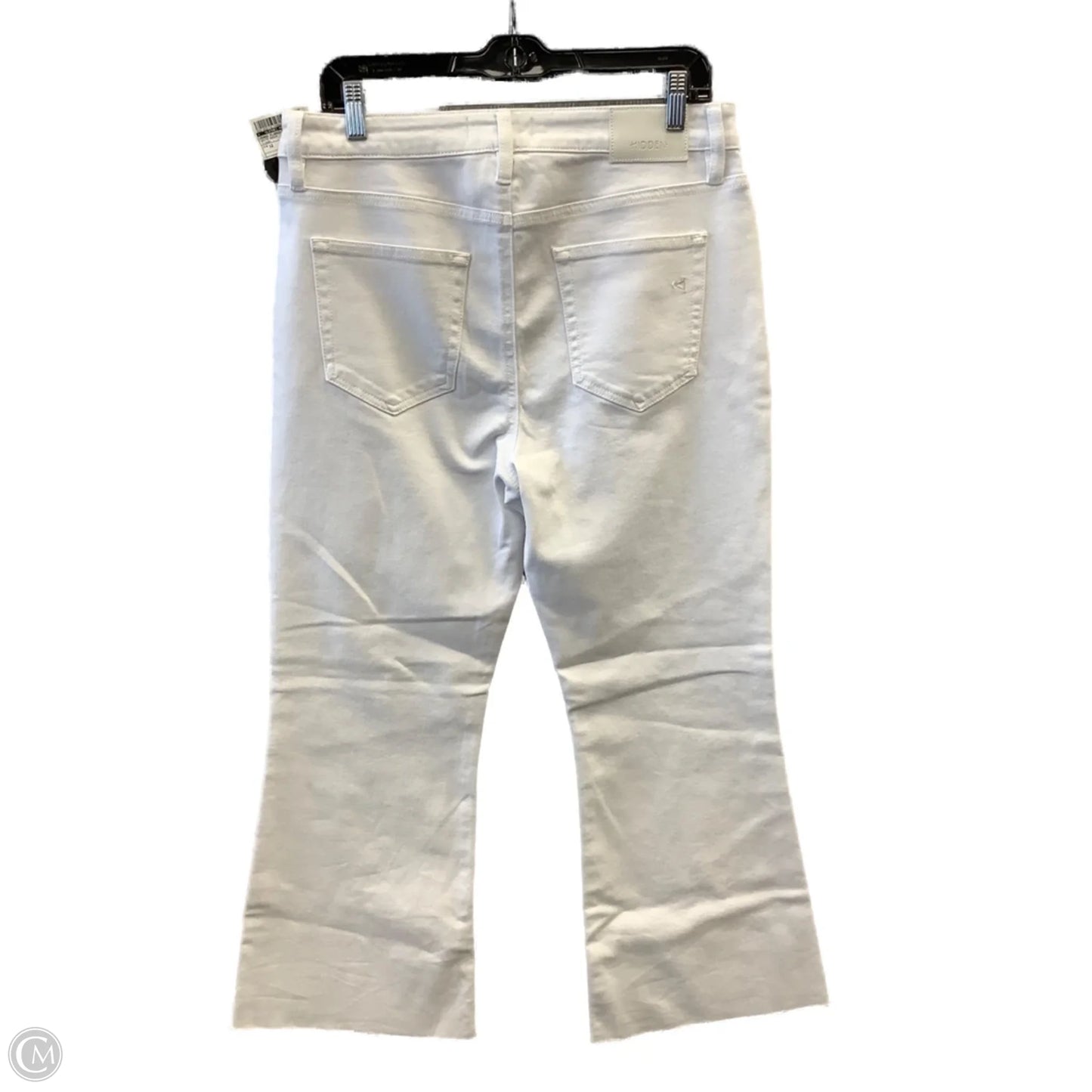 Jeans Flared By Clothes Mentor In White Denim, Size: 12