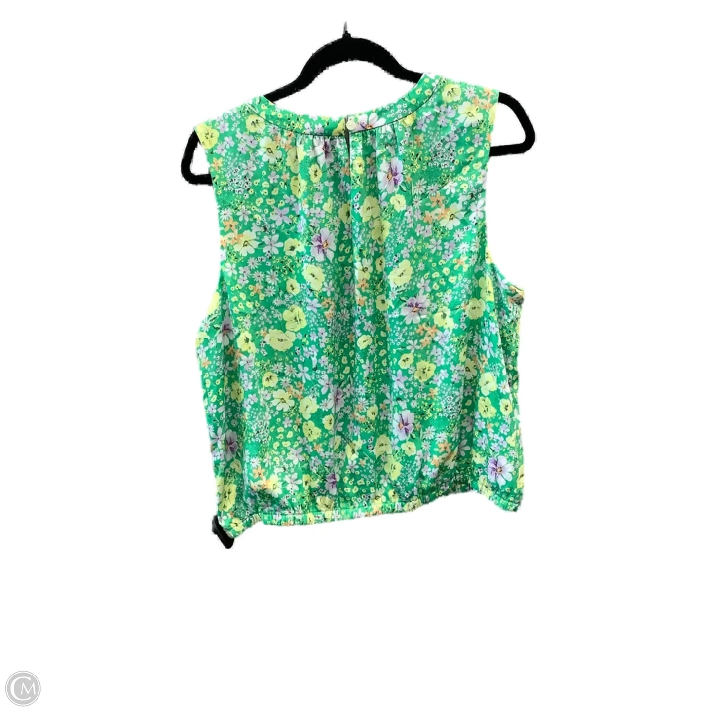 Top Sleeveless By Loft In Green, Size: L