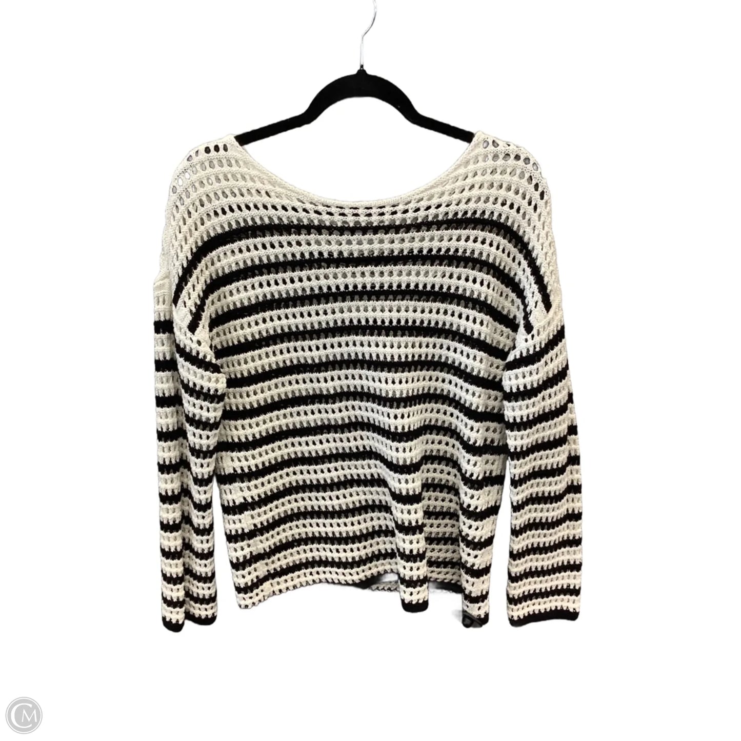 Sweater By Nine West In Striped Pattern, Size: M