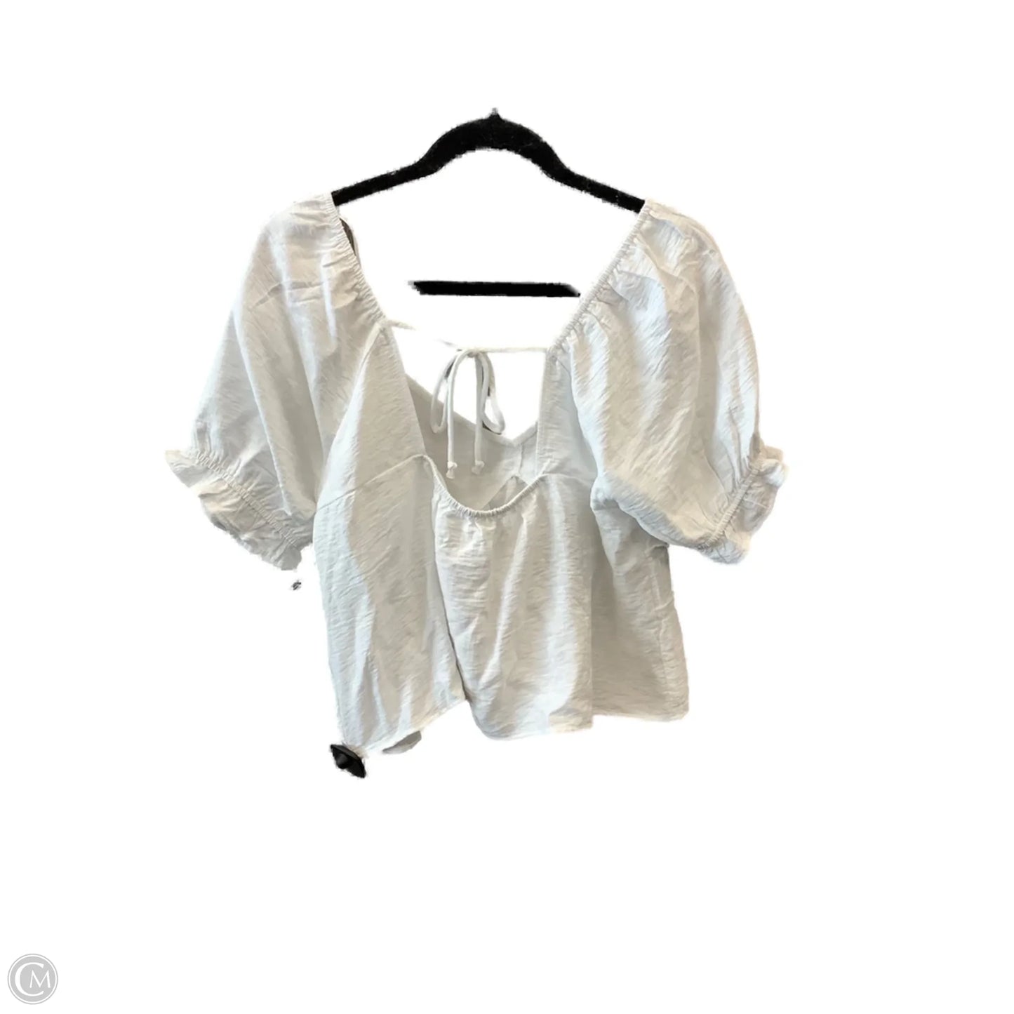 Top Short Sleeve By Clothes Mentor In White, Size: Xl