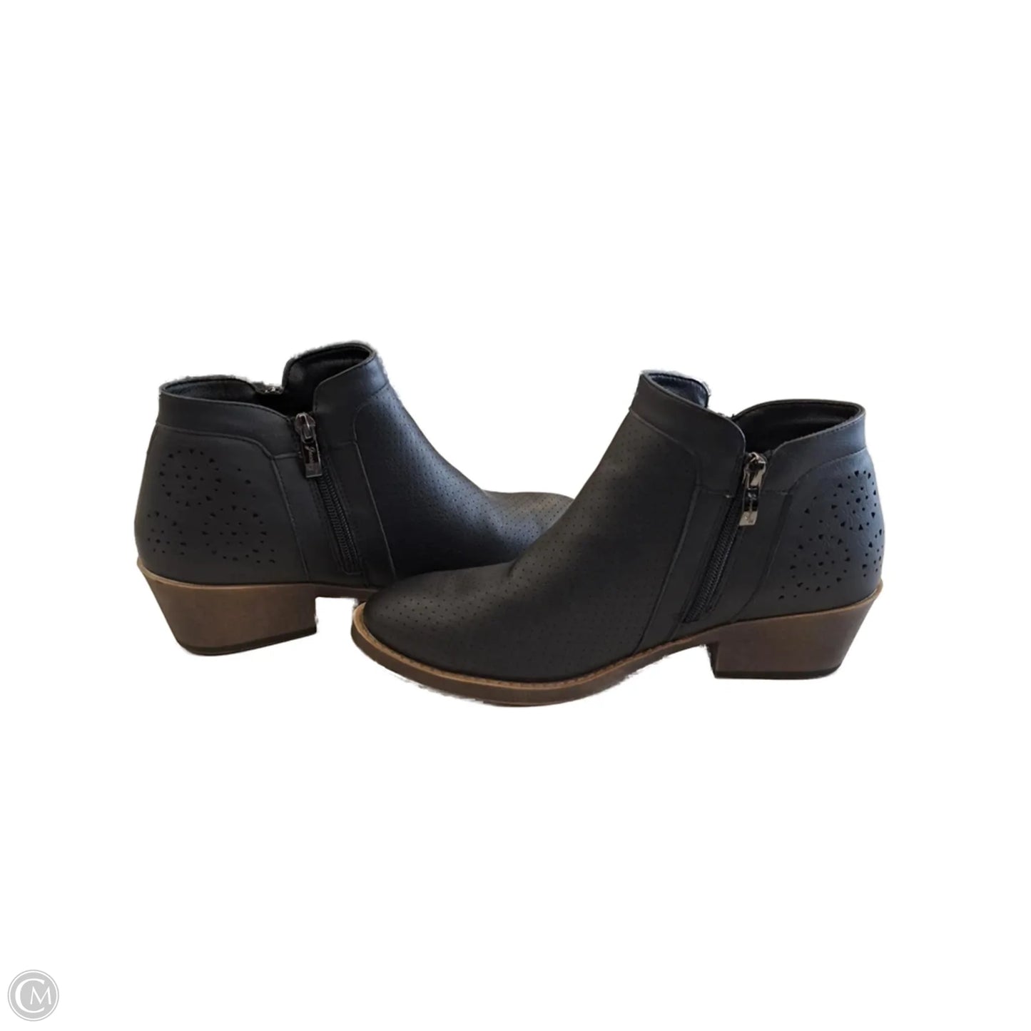 Boots Ankle Heels By Clothes Mentor In Black, Size: 8.5