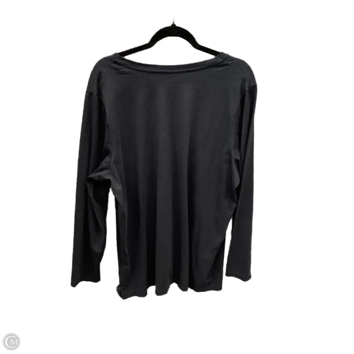 Top Long Sleeve By Lands End In Black, Size: 2x