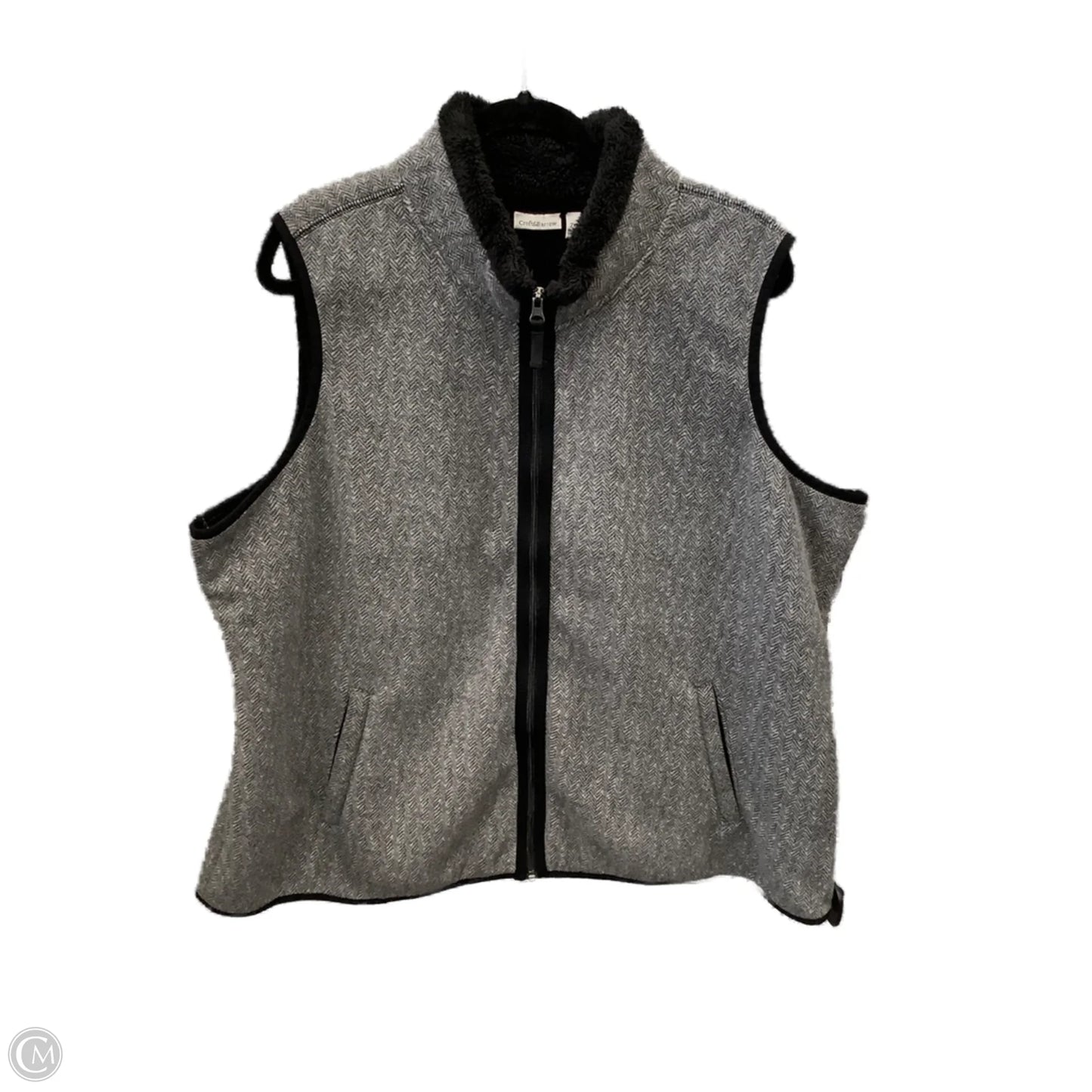 Vest Fleece By Croft And Barrow In Grey, Size: 2x