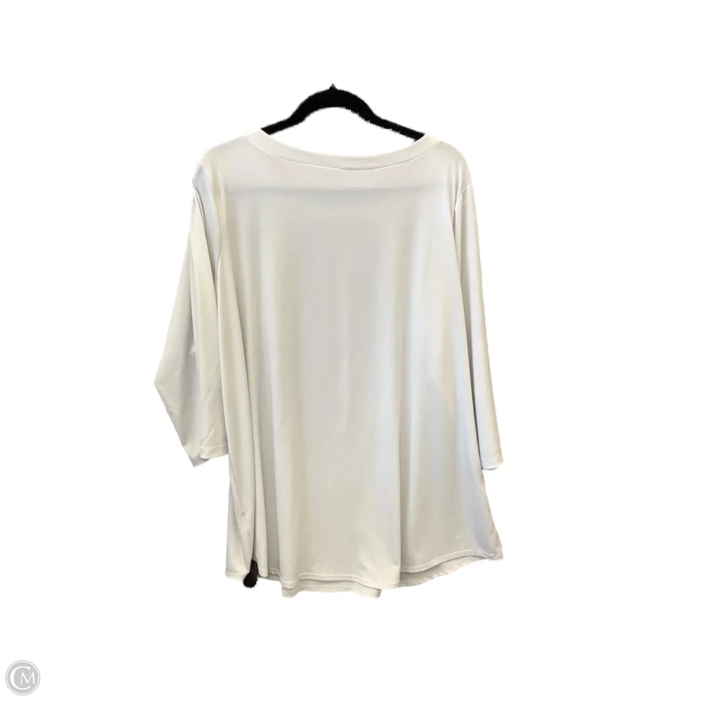 Top Long Sleeve By Susan Graver In White, Size: 2x