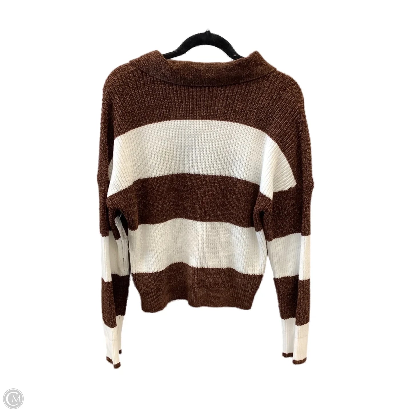 Sweater By Clothes Mentor In Striped Pattern, Size: M
