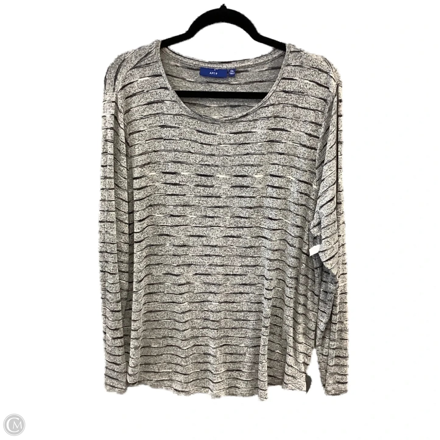 Top Long Sleeve By Apt 9 In Grey, Size: Xxl