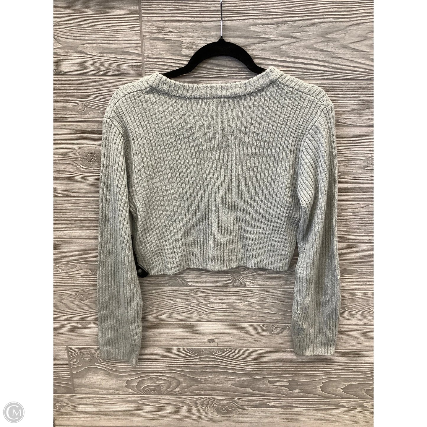 Sweater Cardigan By Divided In Grey, Size: S