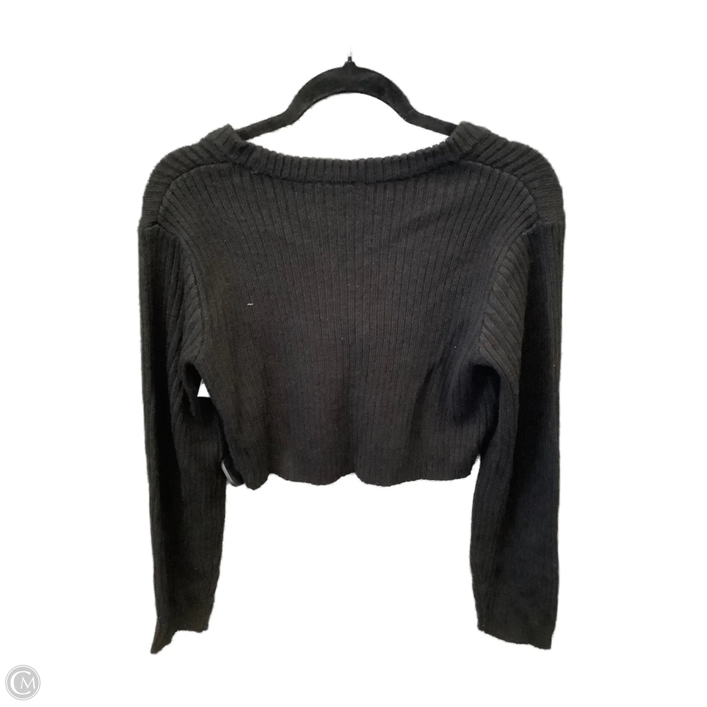 Sweater Cardigan By Divided In Black, Size: S