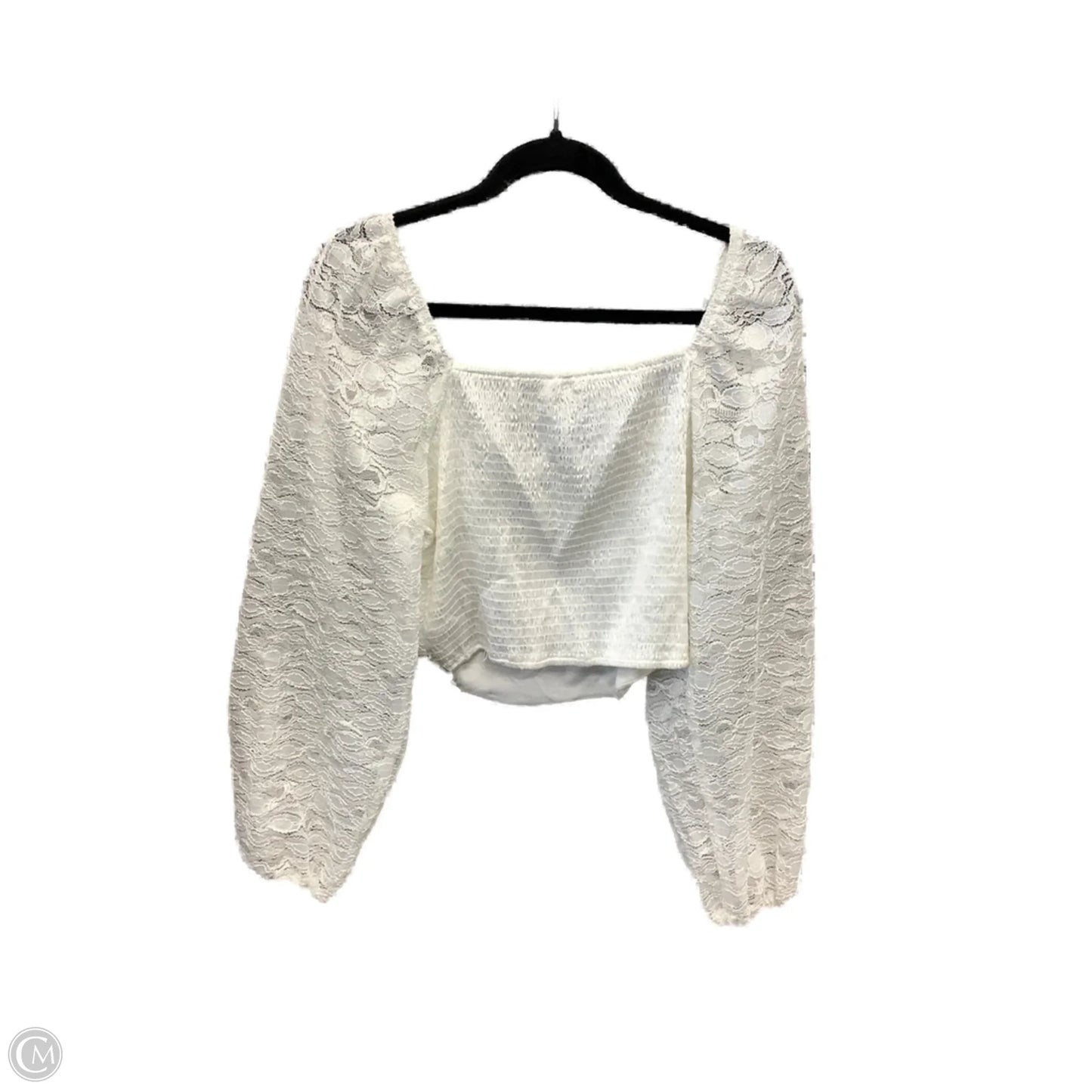Top Long Sleeve By Clothes Mentor In White, Size: Xl