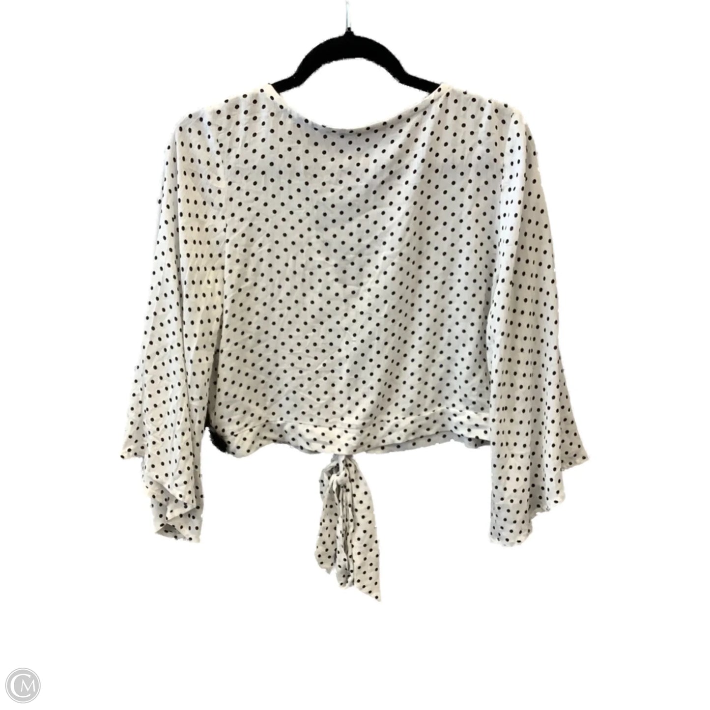 Top Long Sleeve By Active Usa In Polkadot Pattern, Size: L