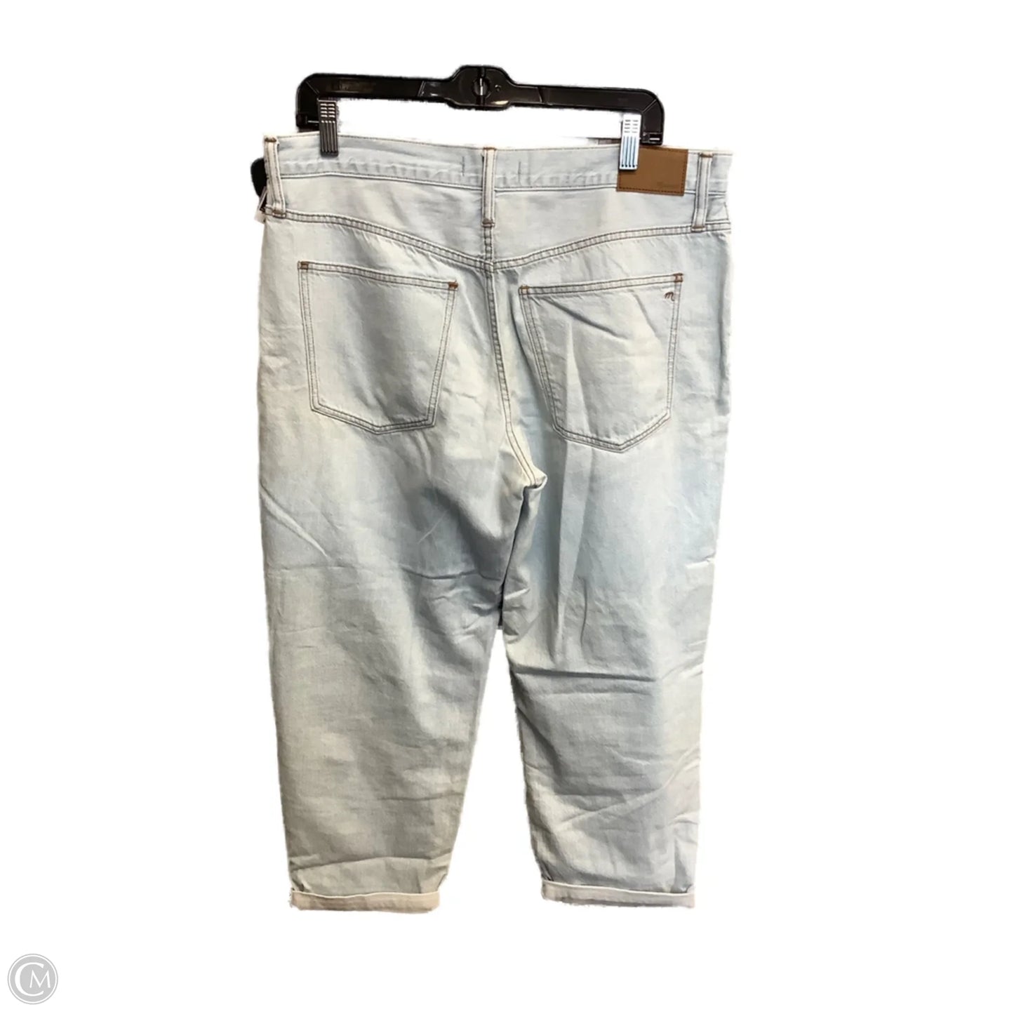 Jeans Cropped By Madewell In Blue Denim, Size: 10p