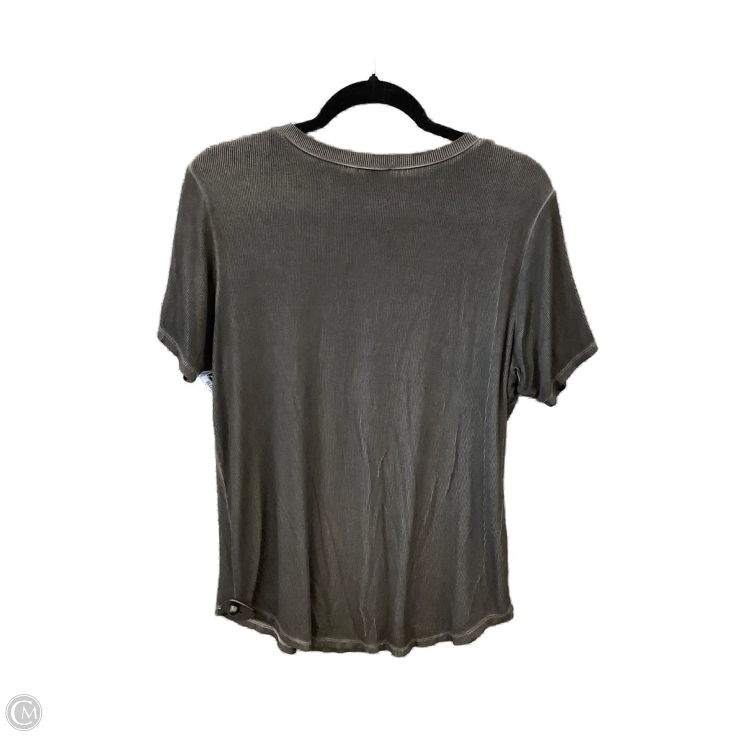 Top Short Sleeve By White Crow In Grey, Size: L