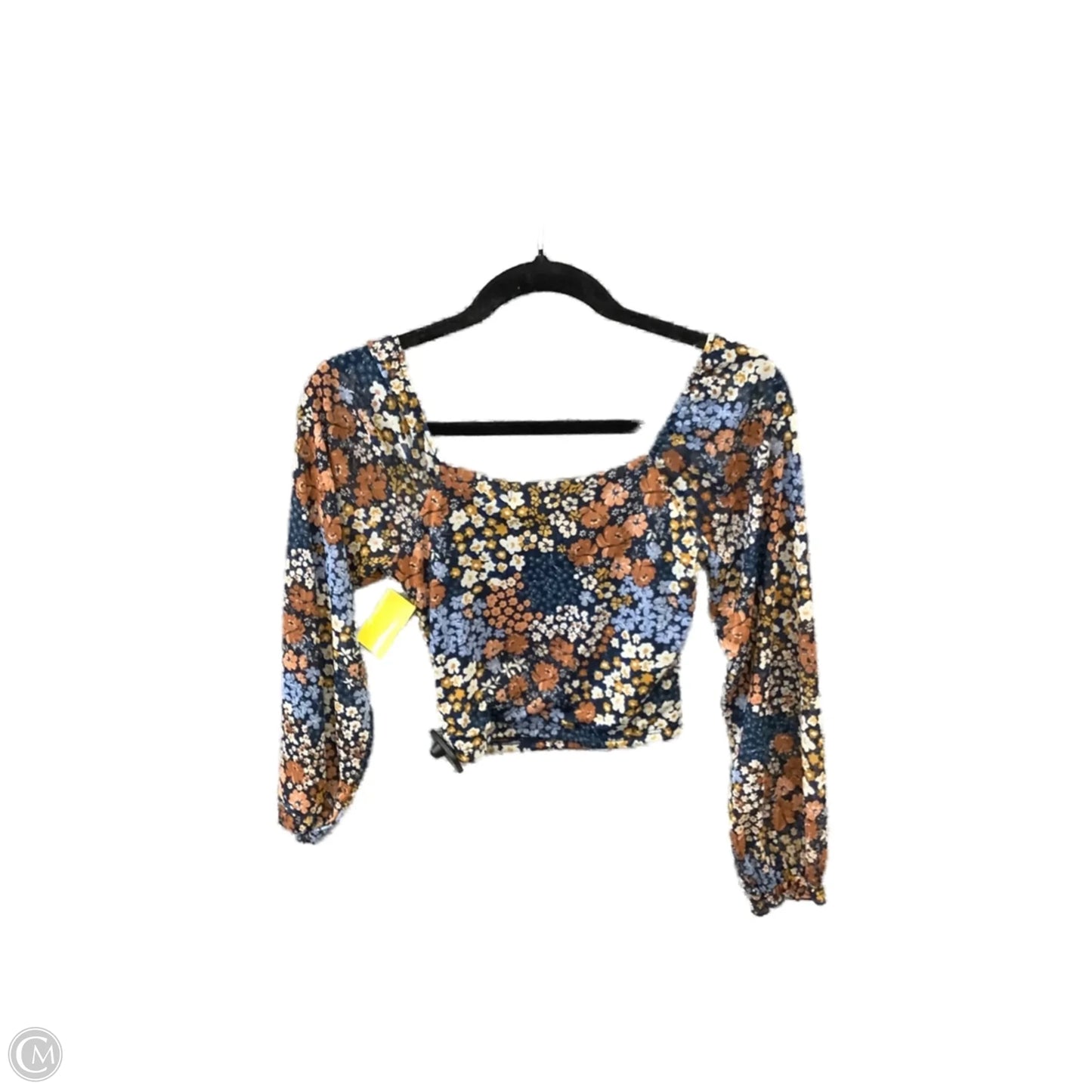 Top Long Sleeve By Originality In Floral Print, Size: Xs