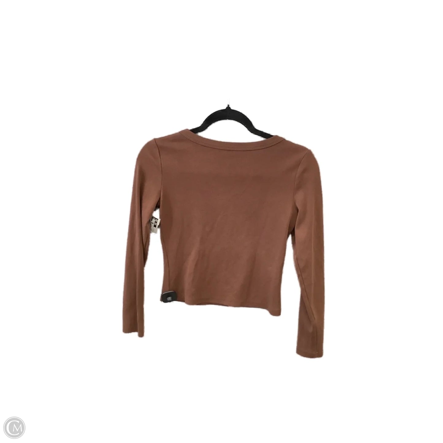 Top Long Sleeve Basic By Clothes Mentor In Brown, Size: S