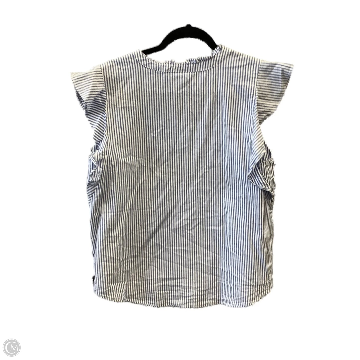 Top Short Sleeve By Liz Claiborne In Striped Pattern, Size: M