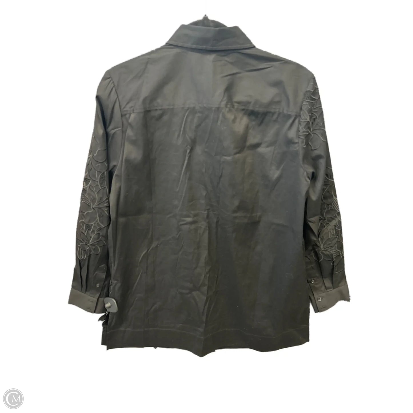 Top Long Sleeve By Chicos In Black, Size: M