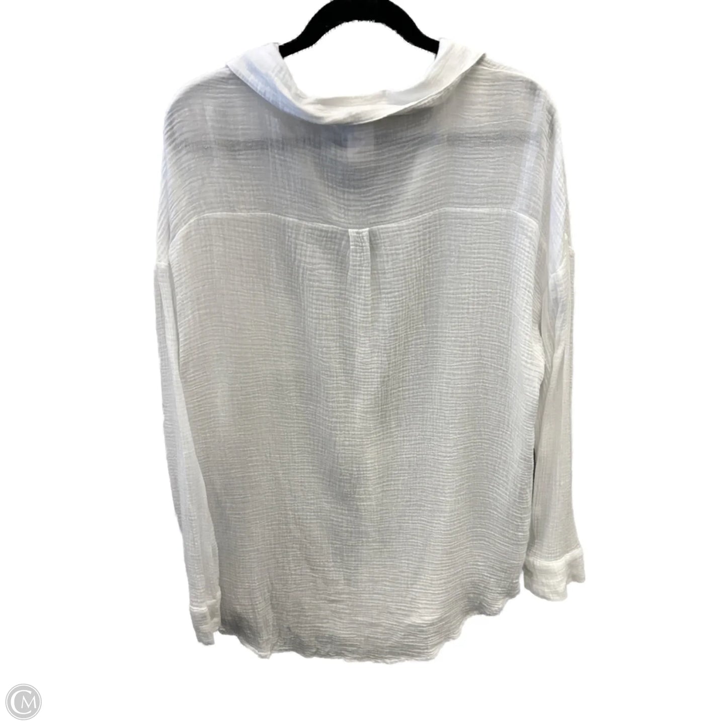 Top Long Sleeve By Shade & Shore In White, Size: M