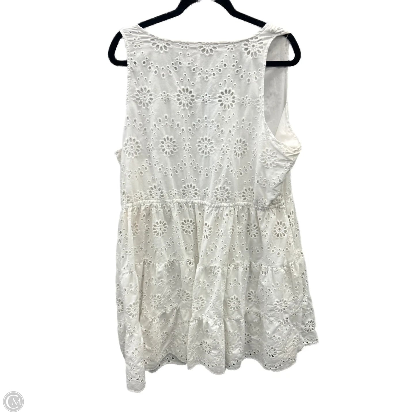 Dress Casual Short By Time And Tru In White, Size: 2x