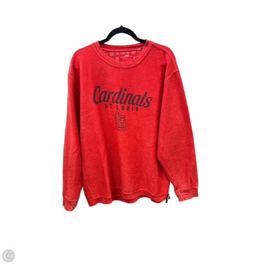 Top Long Sleeve By Clothes Mentor In Red, Size: L