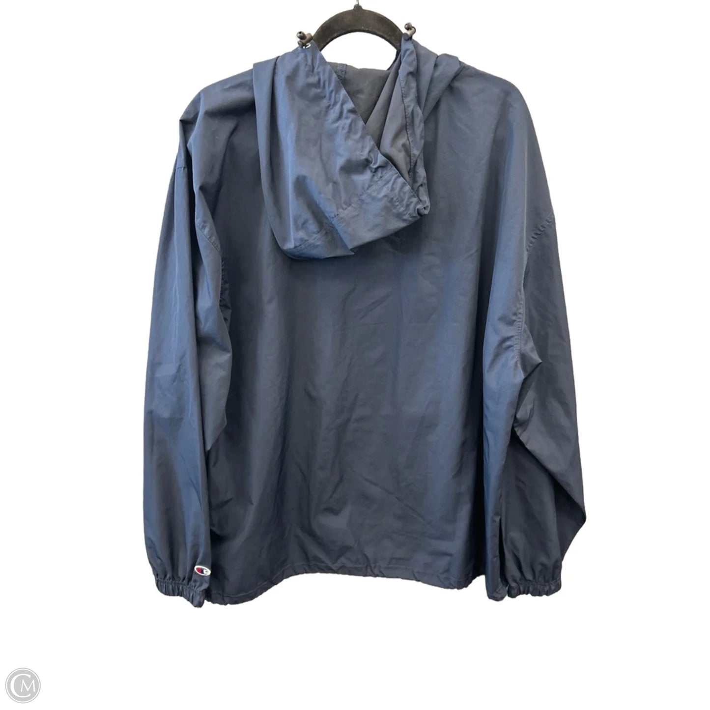 Jacket Windbreaker By Champion In Blue, Size: Xl