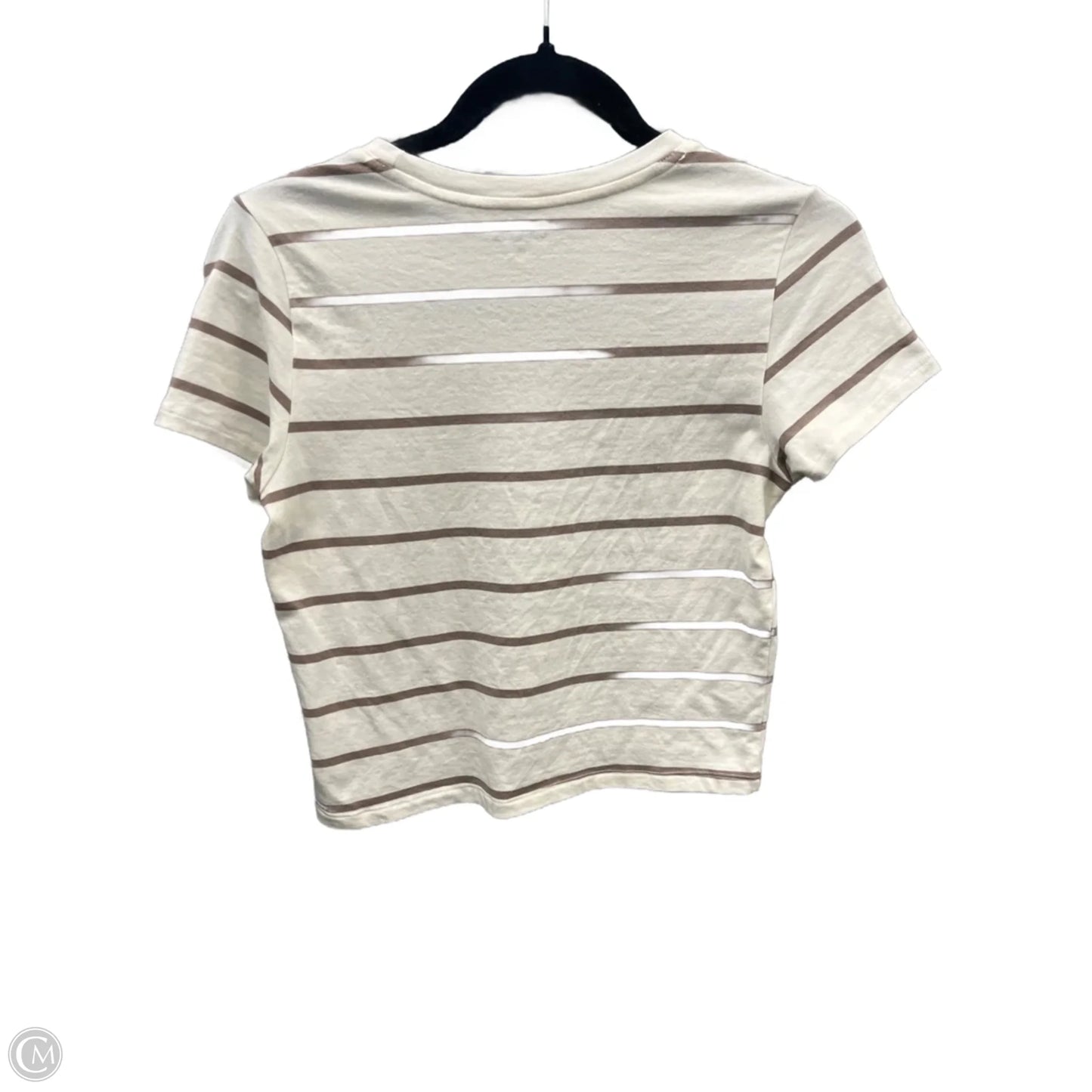 Top Short Sleeve Basic By Old Navy In Striped Pattern, Size: M