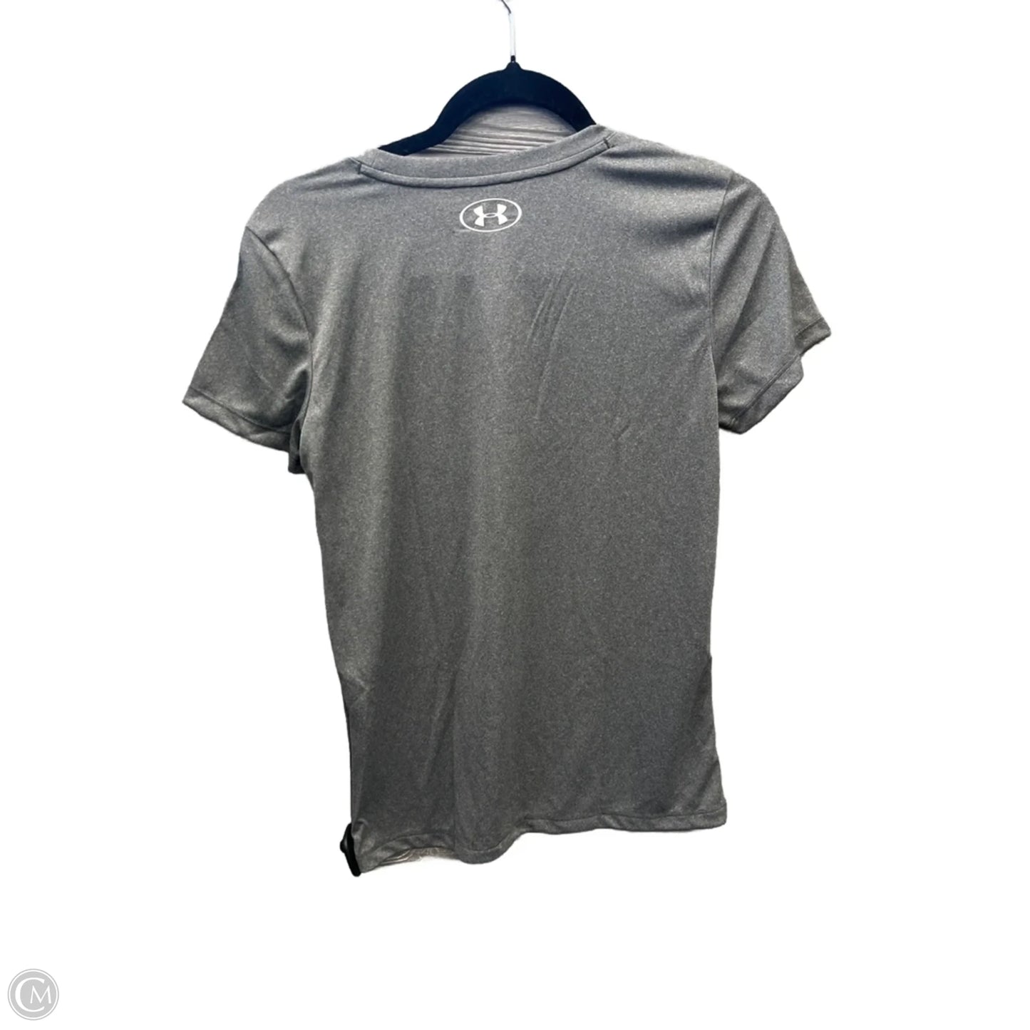 Athletic Top Short Sleeve By Under Armour In Grey, Size: S