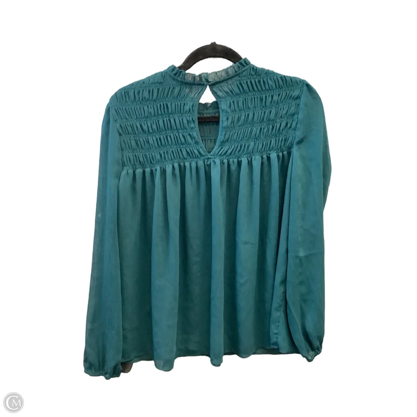 Top Long Sleeve By Banana Republic In Green, Size: S