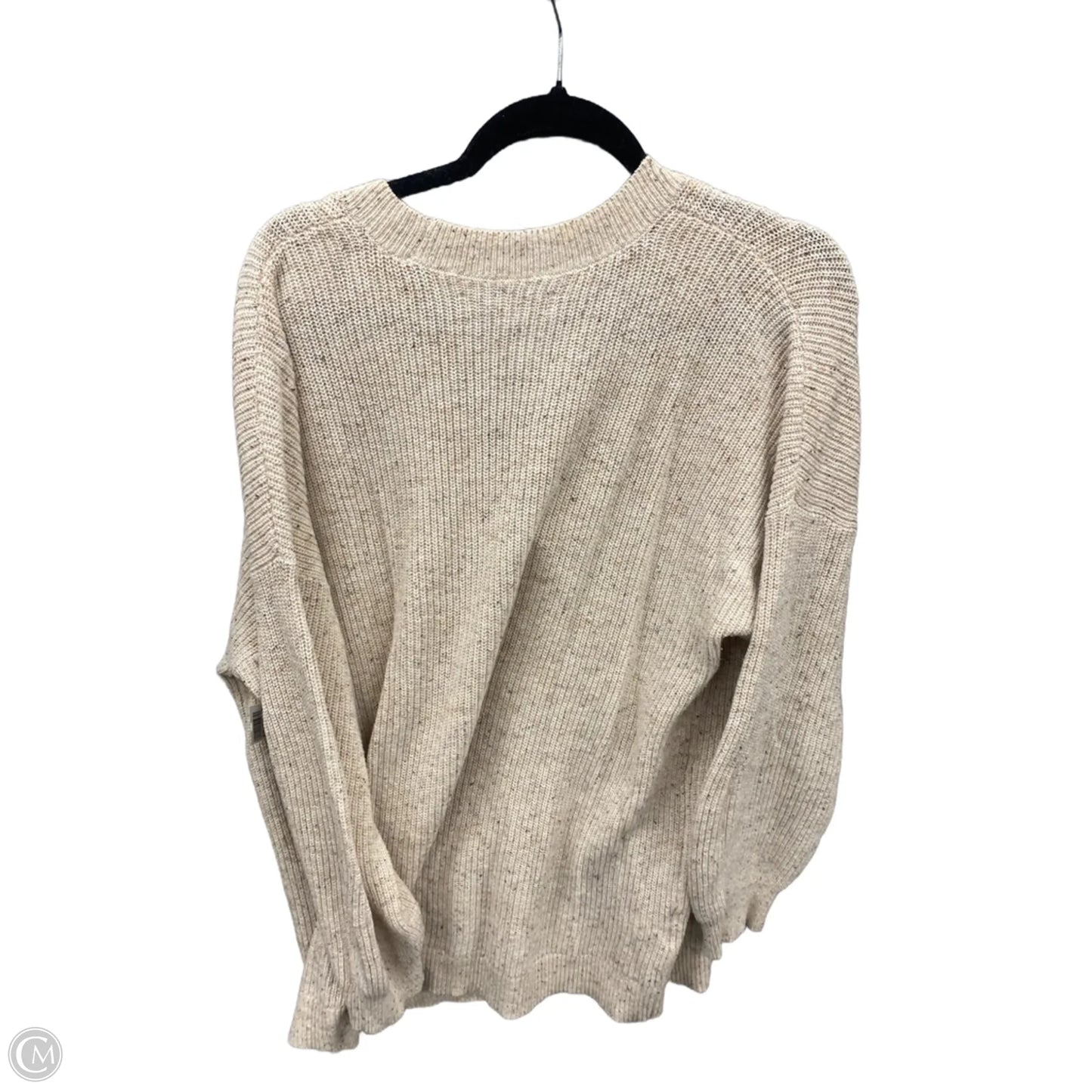 Sweater Cardigan By Loft In Cream, Size: Xl