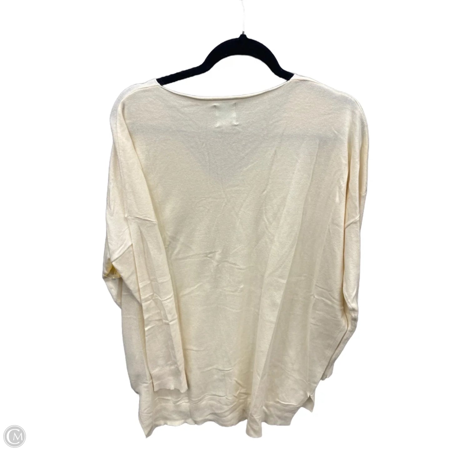 Top Long Sleeve By Clothes Mentor In Cream, Size: Xl
