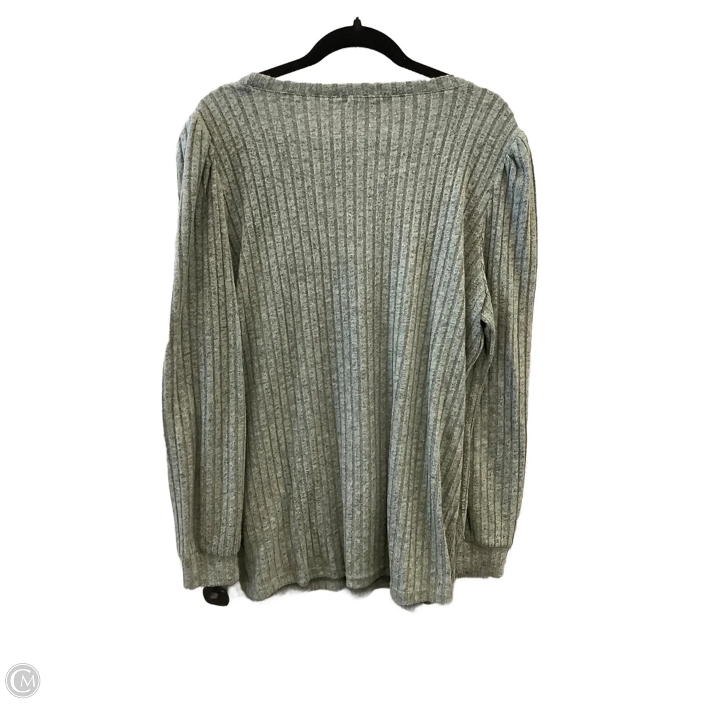 Top Long Sleeve By Clothes Mentor In Grey, Size: Xl