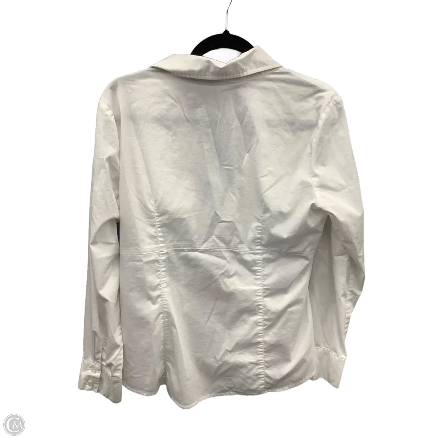 Top Long Sleeve By Cmf In White, Size: L