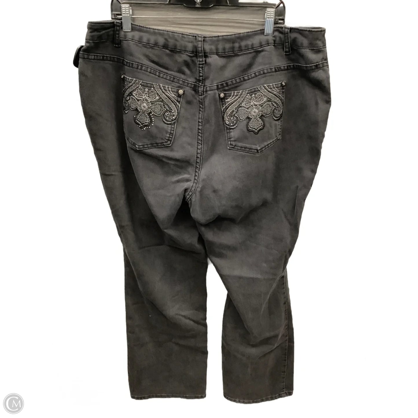 Jeans Straight By Cj Banks In Black Denim, Size: 18