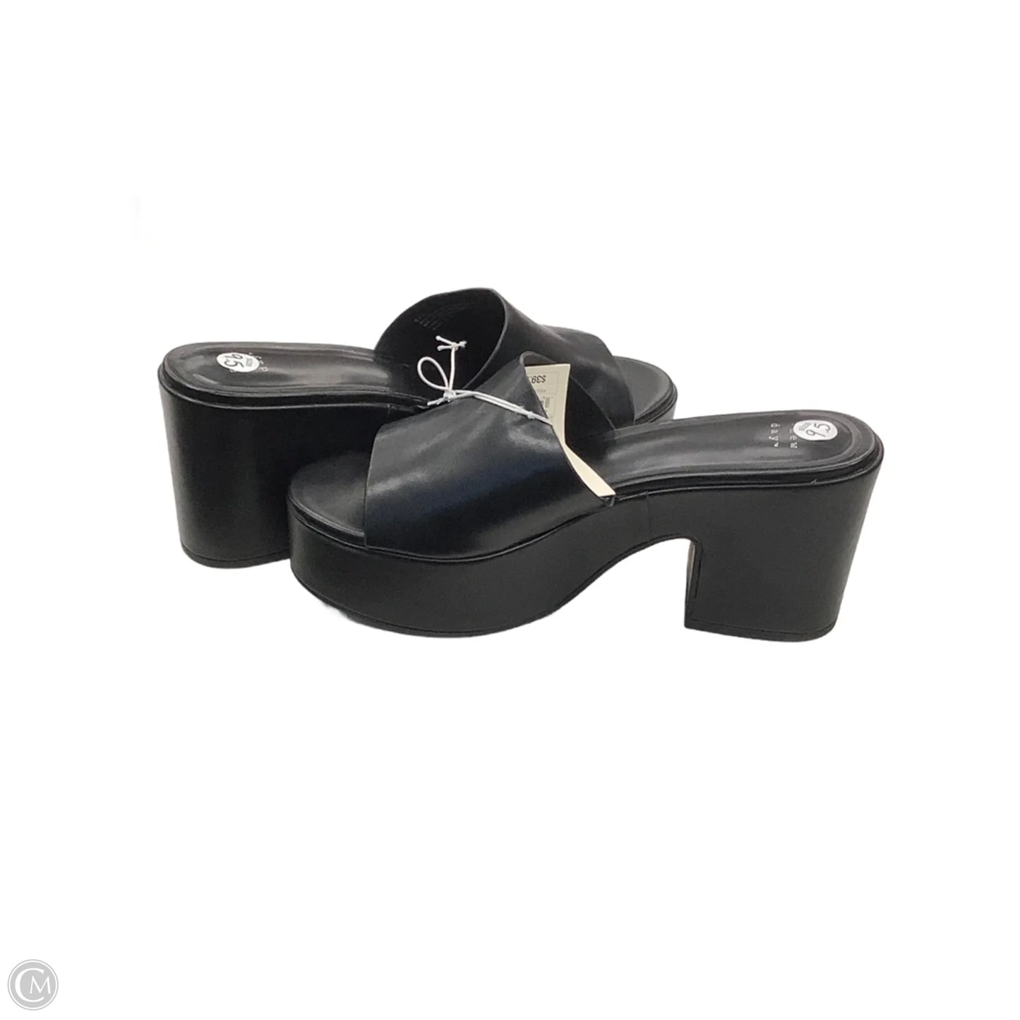 Sandals Heels Platform By A New Day In Black, Size: 9.5