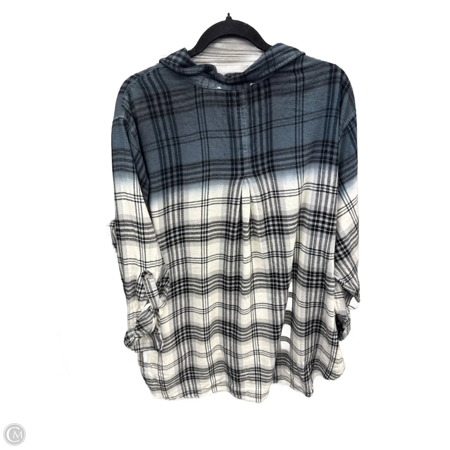Top Long Sleeve By Jane And Delancey In Plaid Pattern, Size: 1x