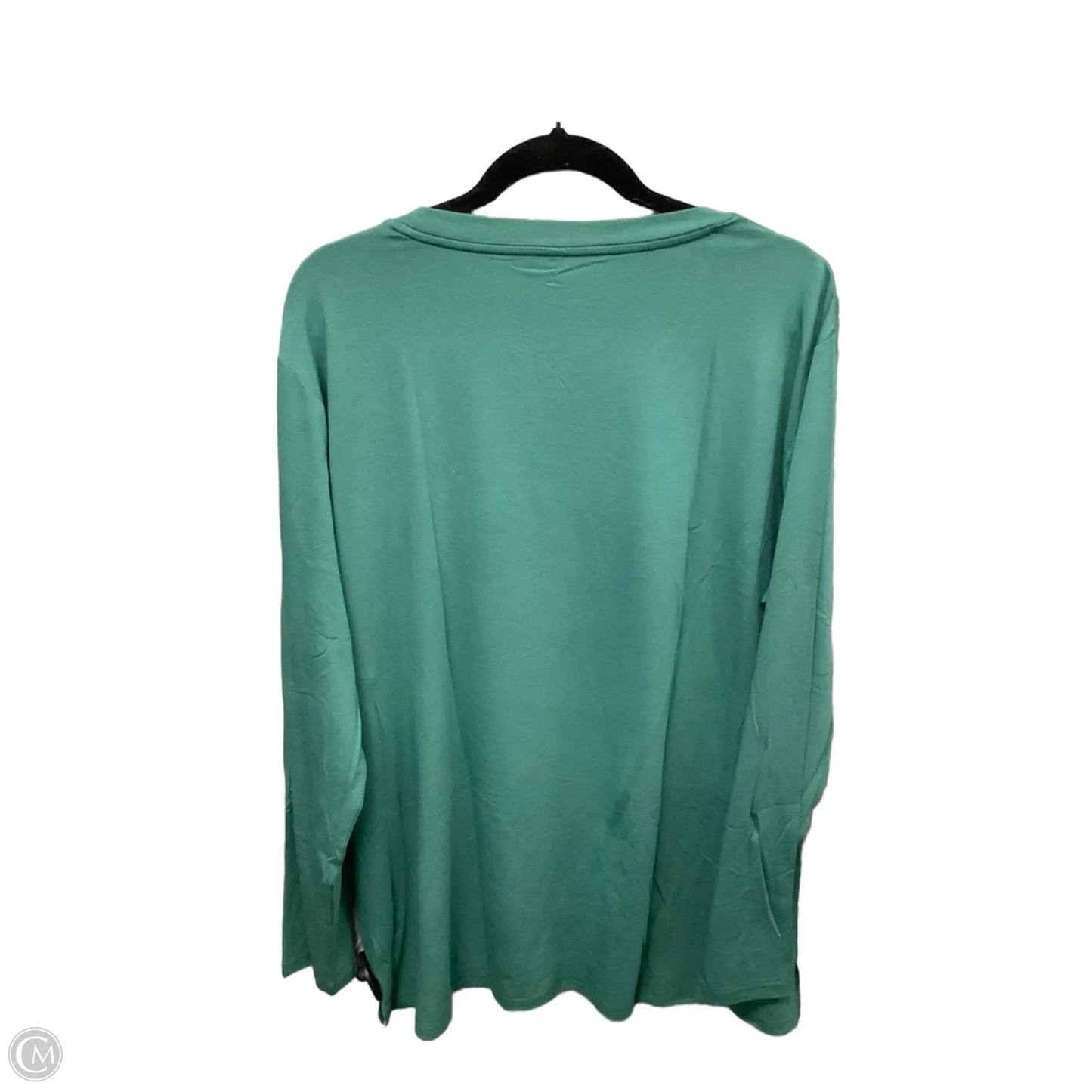 Top Long Sleeve By Cmf In Green, Size: 2x