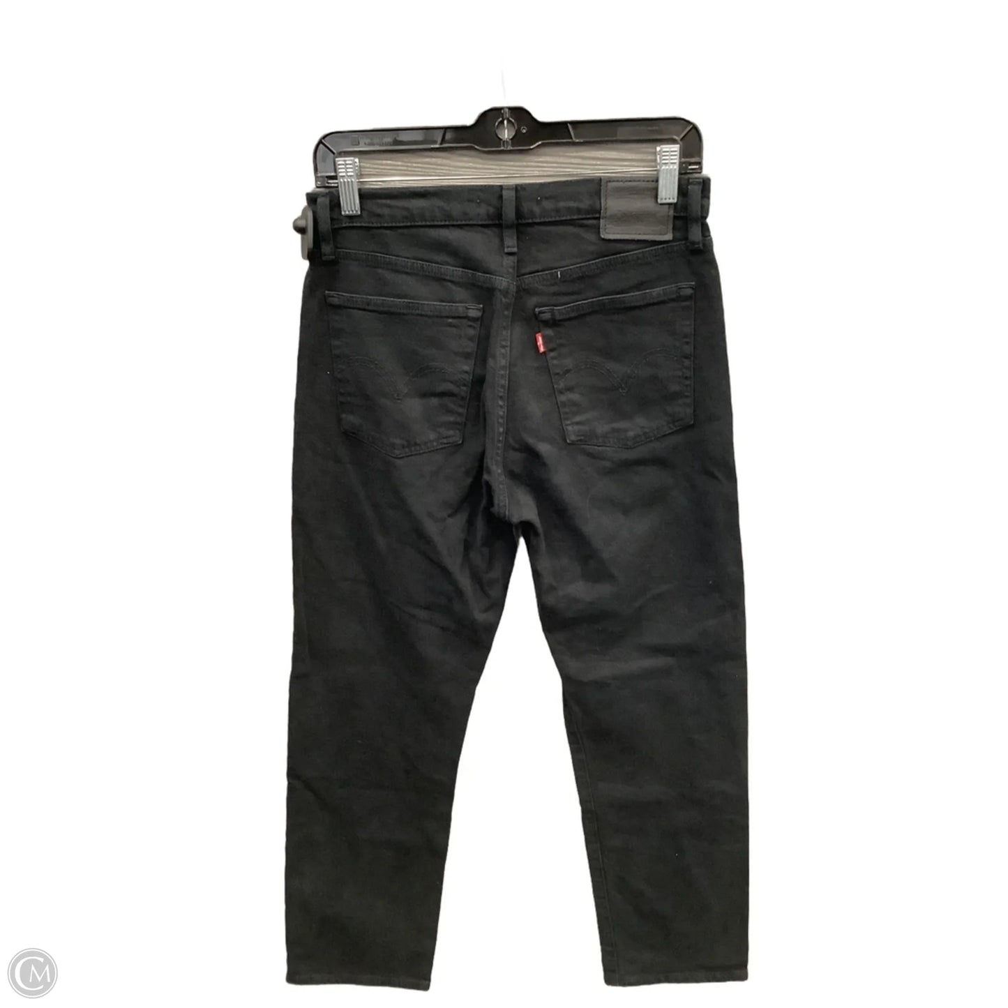 Jeans Straight By Levis In Black Denim, Size: 6