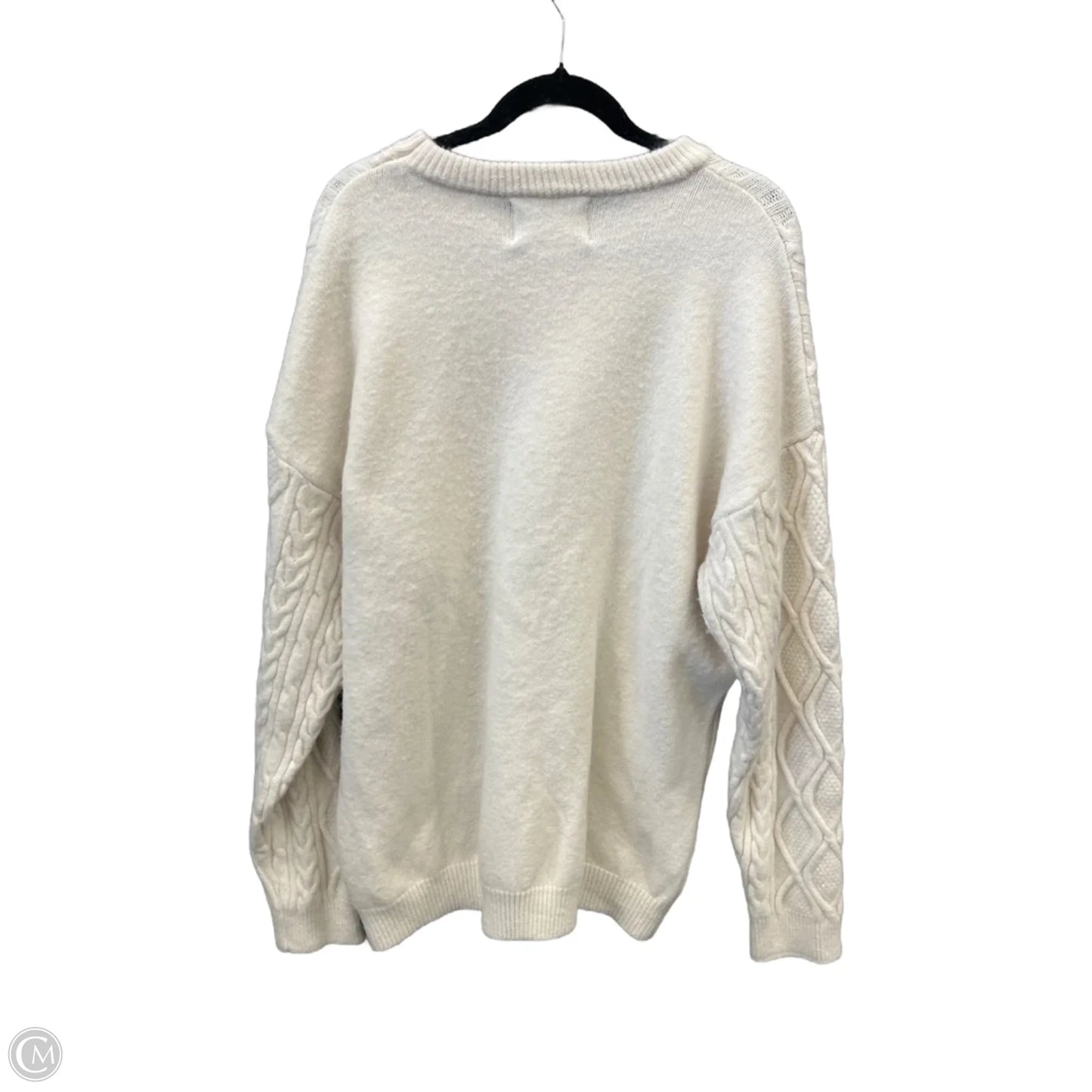 Sweater By Clothes Mentor In Cream, Size: Xl