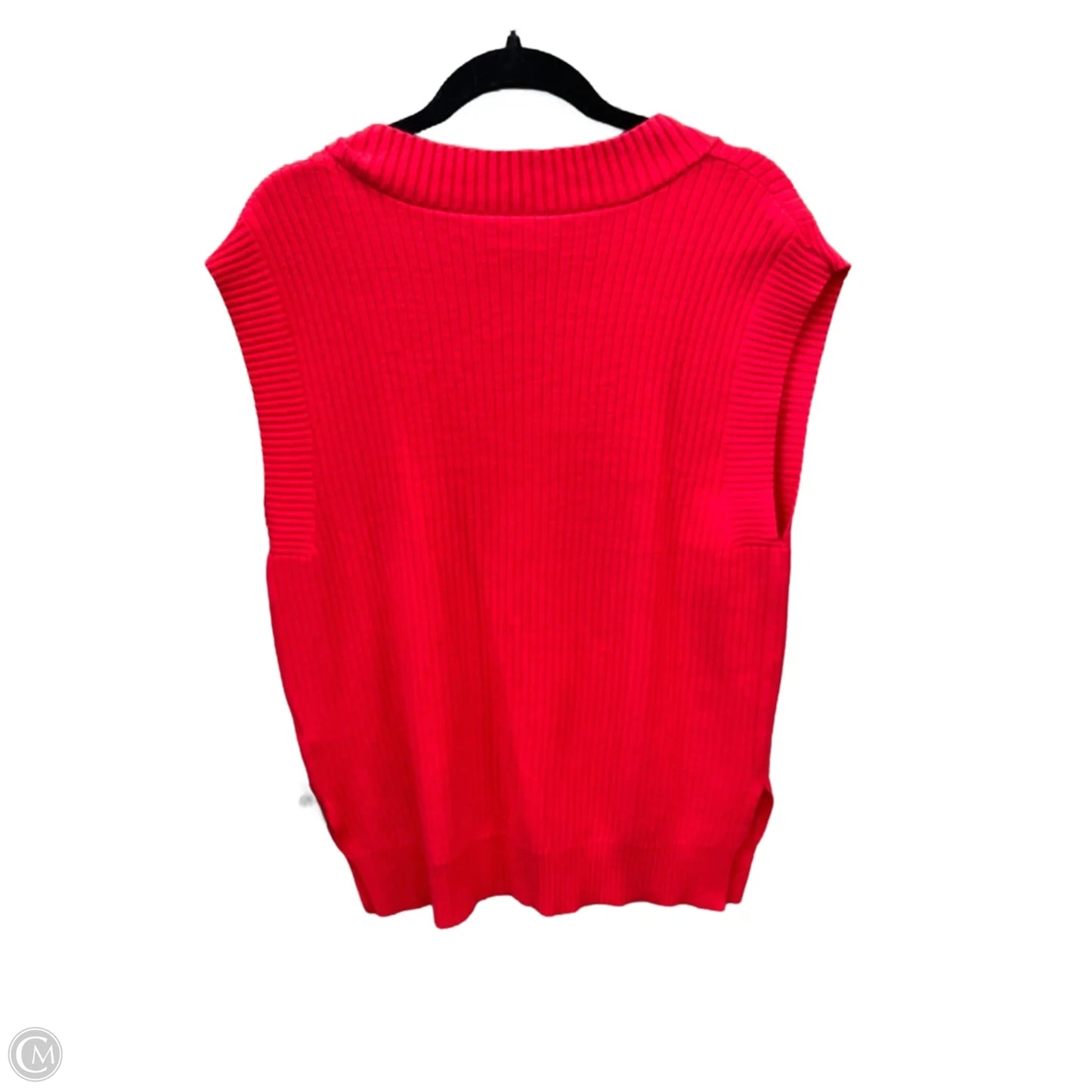 Vest Sweater By Clothes Mentor In Red, Size: M