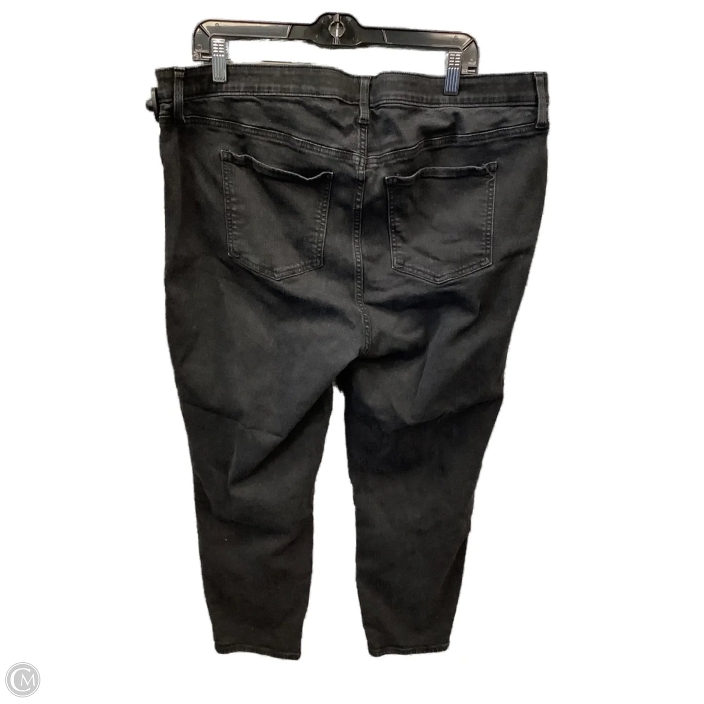 Jeans Cropped By Torrid In Black Denim, Size: 22