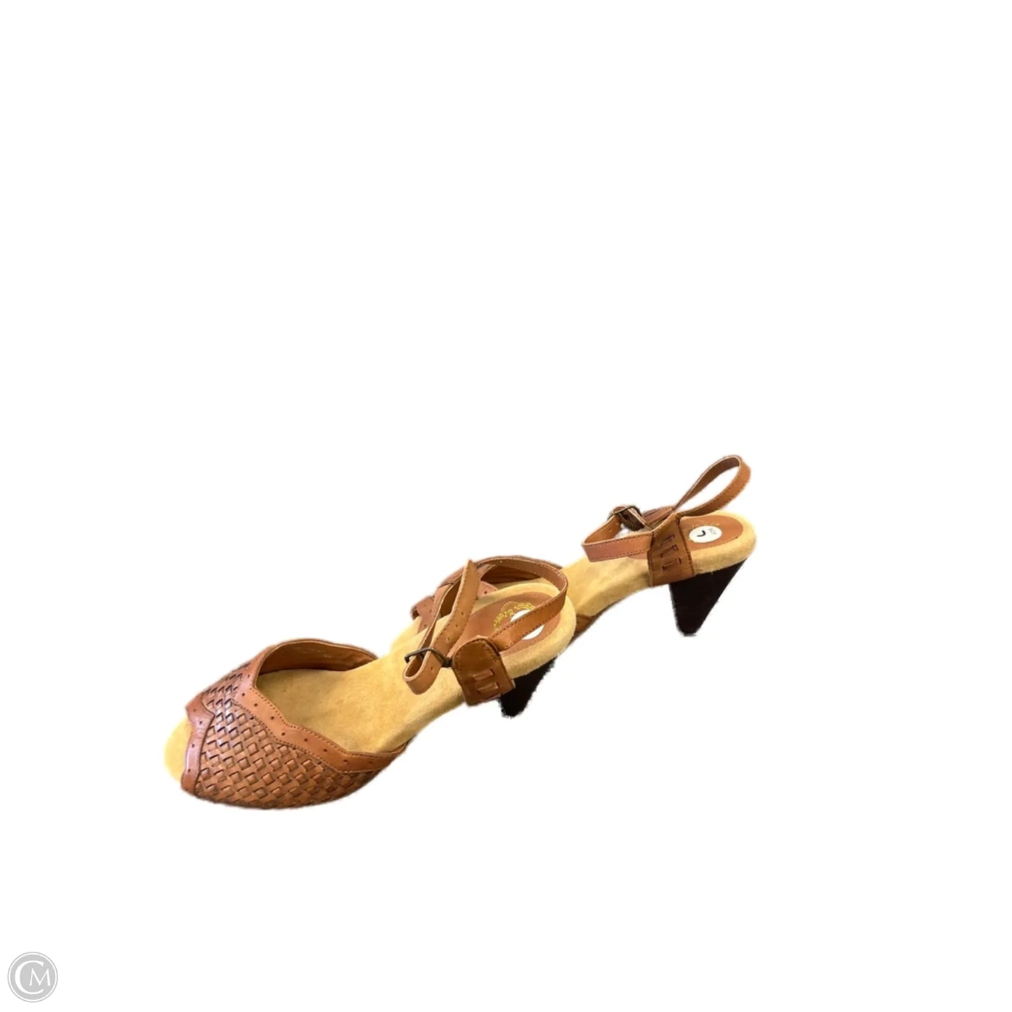 Shoes Heels Block By Clothes Mentor In Brown, Size: 7