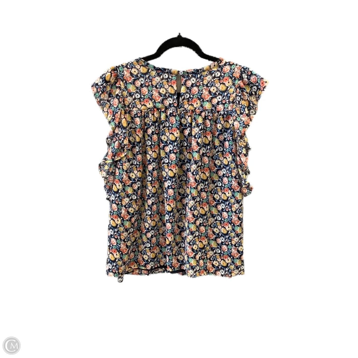 Top Sleeveless By Loft In Floral Print, Size: L